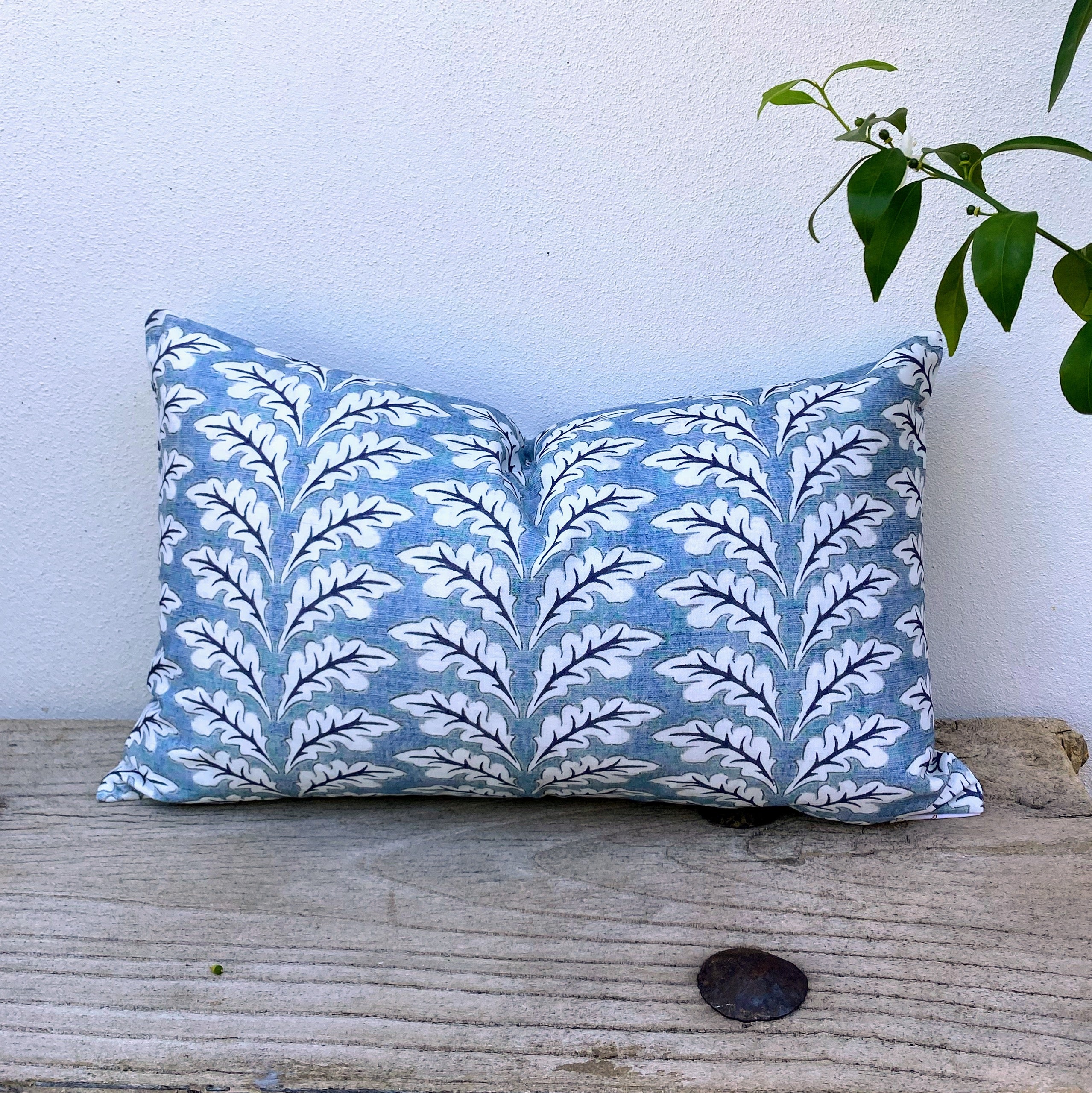 100% Cotton Light Blue  Cushions | Ocean Foliage