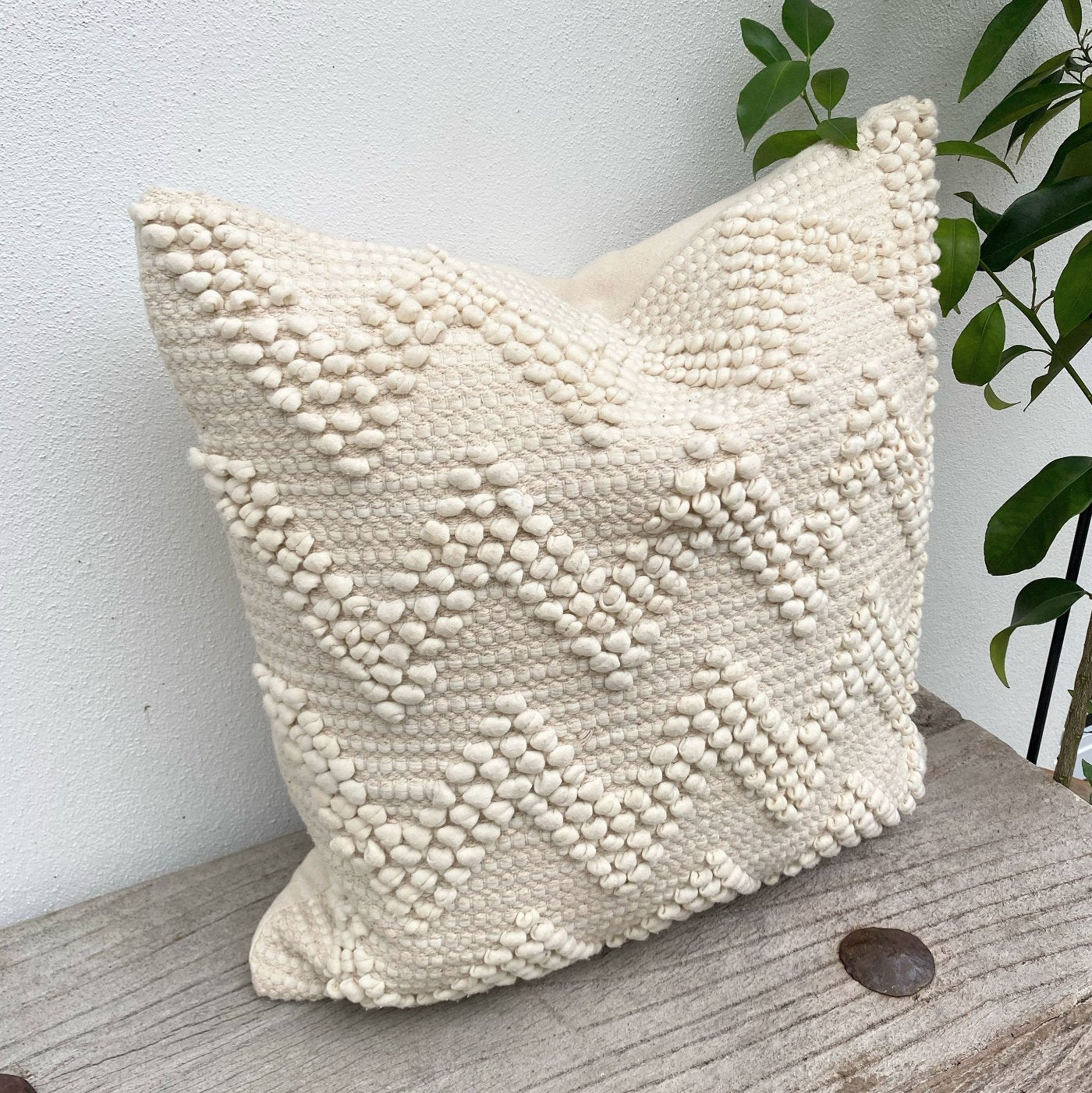 100% Indian Cotton Textured Cushion