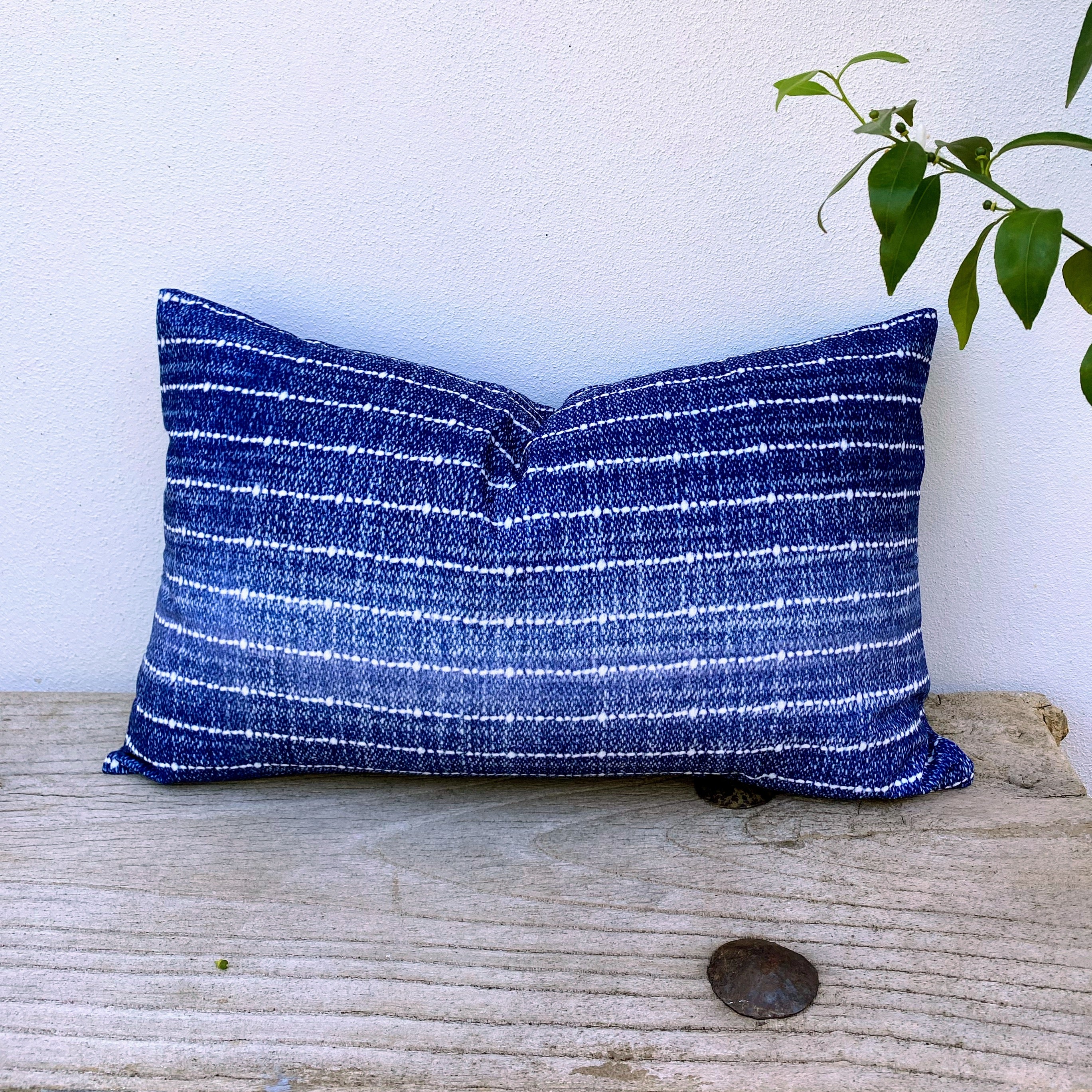 100% Cotton Blue Cushion Covers / Boho Stripe