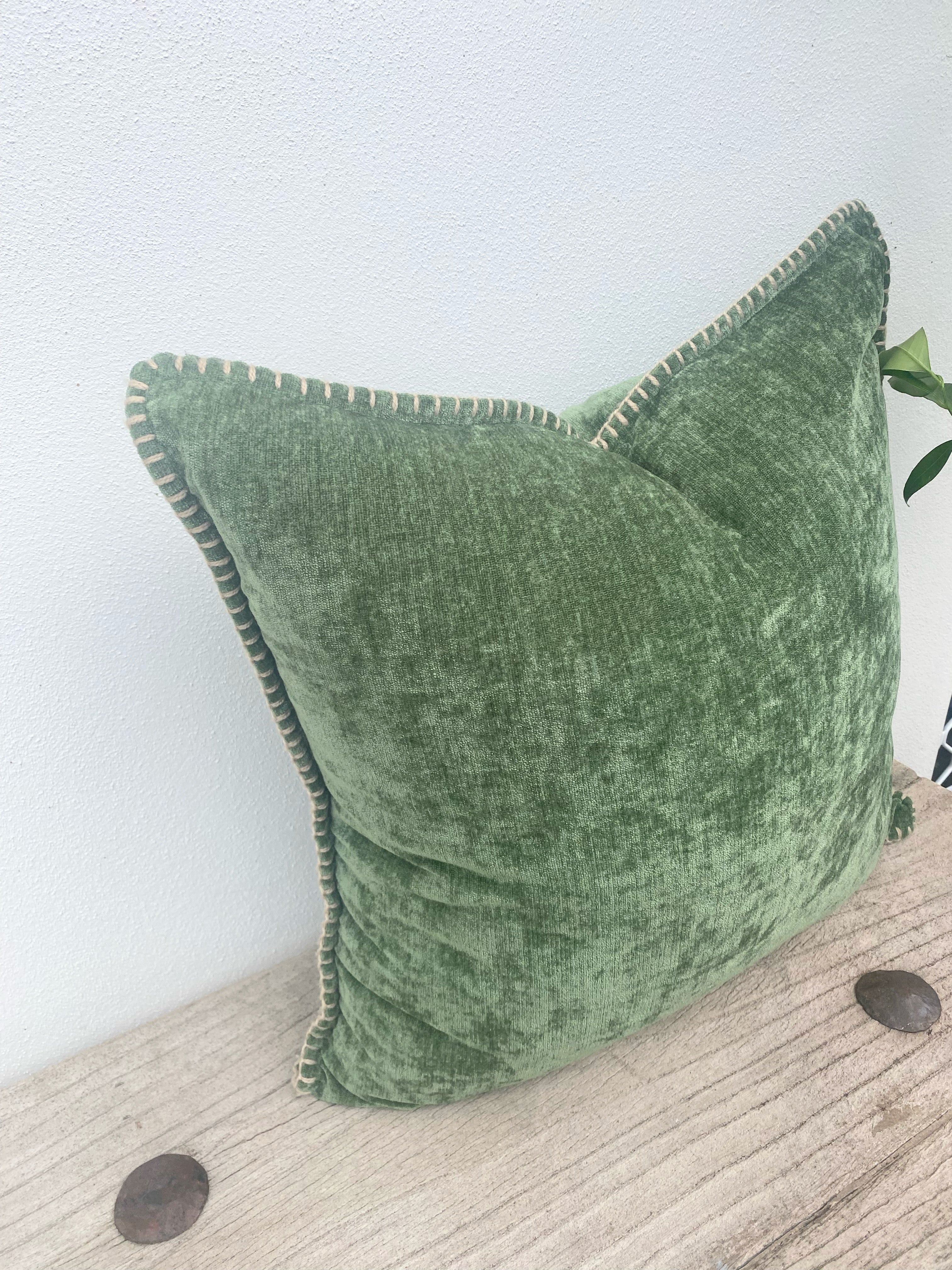 Forest Green Cushion | Chenille