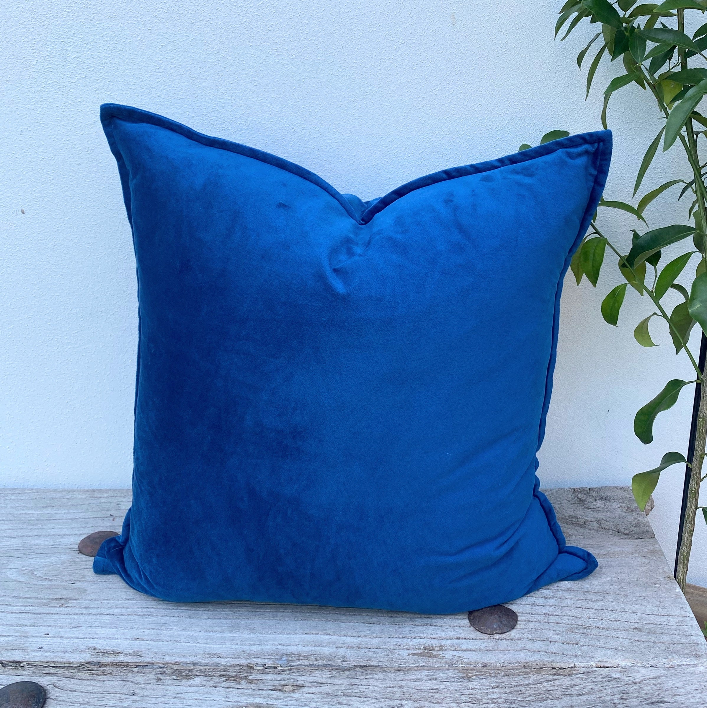 Navy Blue Velvet Cushions in Australia | Euro