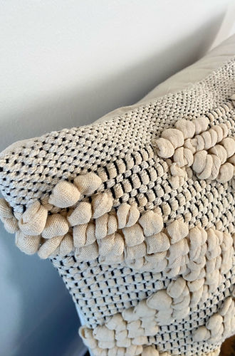 Natural Boho Cushion Cover - 100% Cotton |Flow