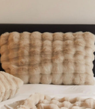 Faux fur pillows