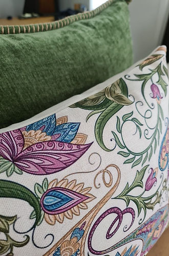 Rectangle  Paisley Pink & Green Cushion Covers | Boho Magic