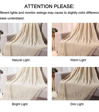 Knitted Throw Blanket | Elegant Sandstone