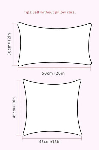 Pillow cover size