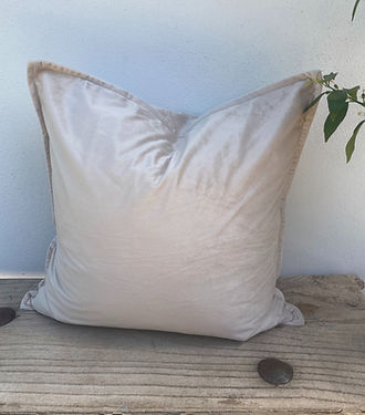 Brown Taupe Velvet Cushion Cover | Flanged Edge