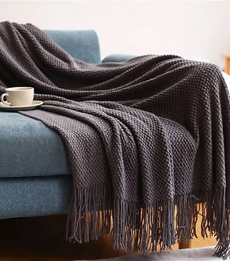 Grey Knitted Throw Australia