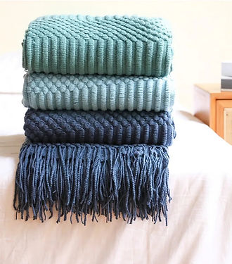 Multi colour throws