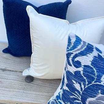 blue sets of cushions