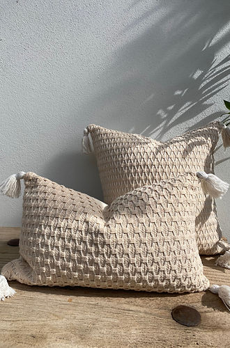 Boho Tassel Cushion Covers Australia | Coral Reef