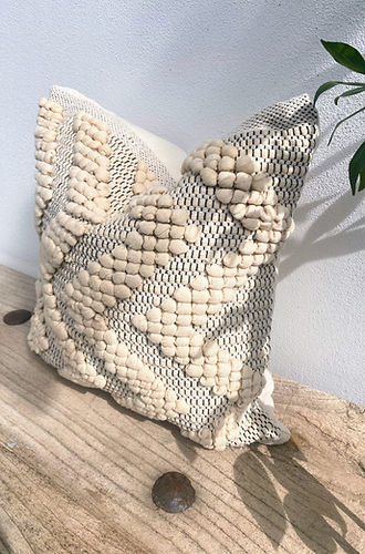 Natural Boho Cushion Cover - 100% Cotton |Flow