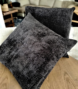 Dark Brown Chenille Cushion Cover | Lattice