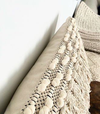 45 x 45cm Natural Fringe Cushion Covers