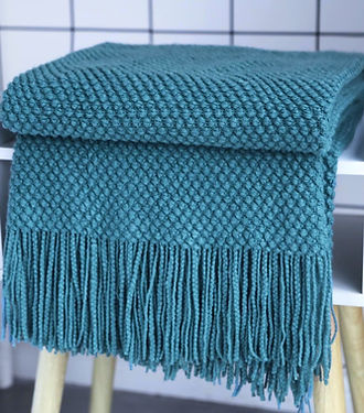 teal throw