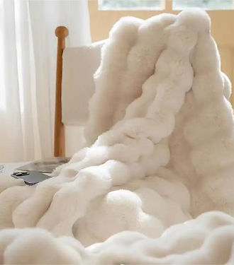 Extra Large Soft faux fur throw