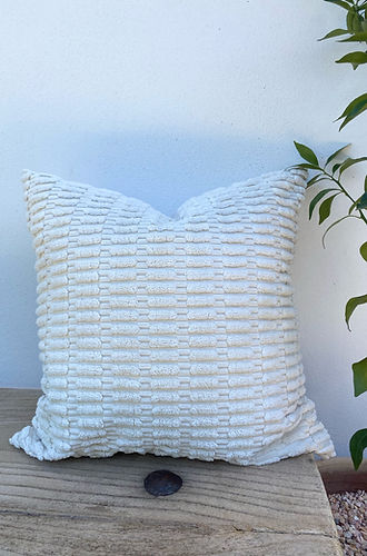 Tufted Off White Cushion Covers - 50cm x 50cm | Alabaster