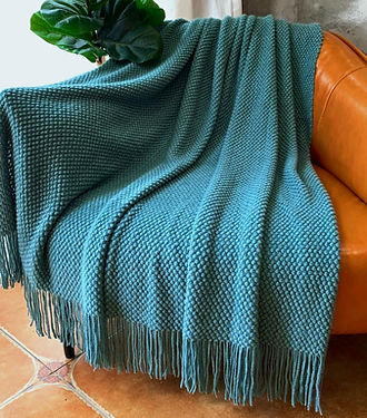 turquoise throw blanket