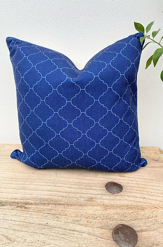 45 x 45 Moroccan Blue Cushion Cover