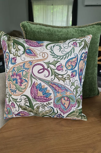 Boho Vibed Paisley Pink & Green Cushion Covers / Magic