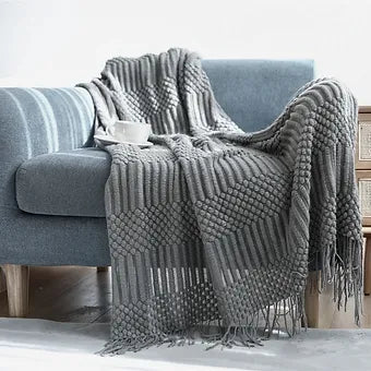 Designer Knitted Throws Australia | Grey