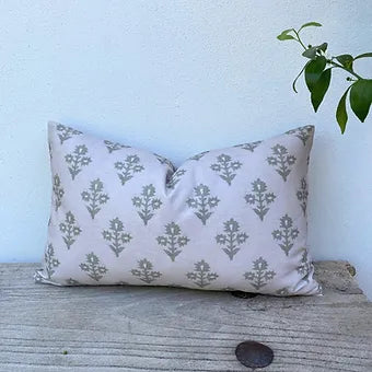 30x50 cm Green and Natural Patterned Cushion-Chance