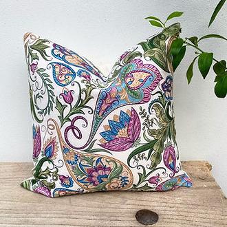 Boho Vibed Paisley Pink & Green Cushion Covers | Magic