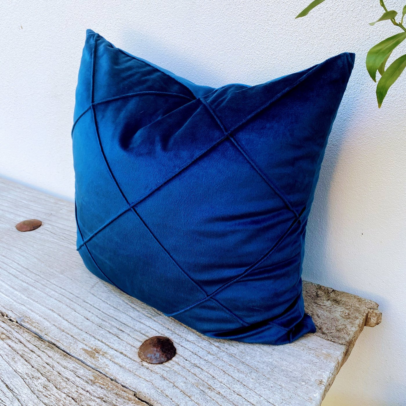 45x45 Navy Blue Patterned Cushion