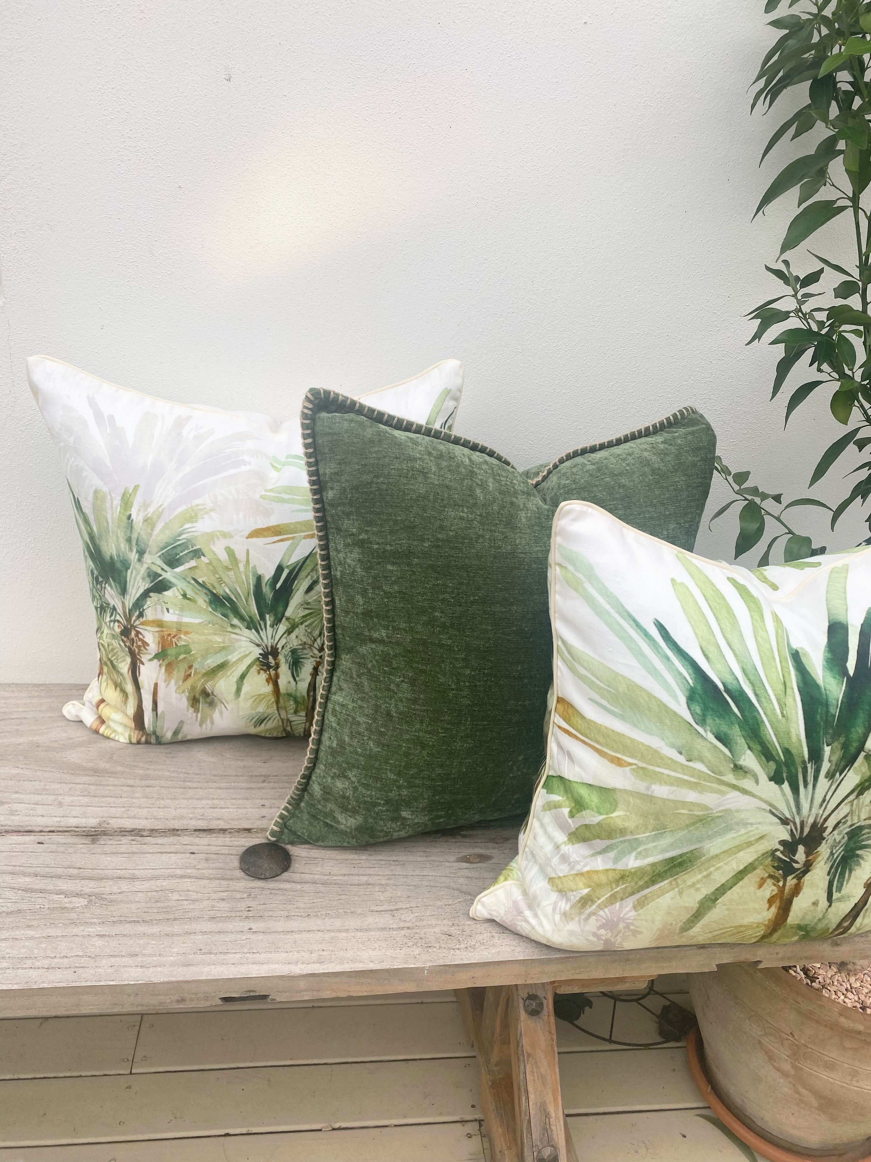 Forest Green Cushion | Chenille