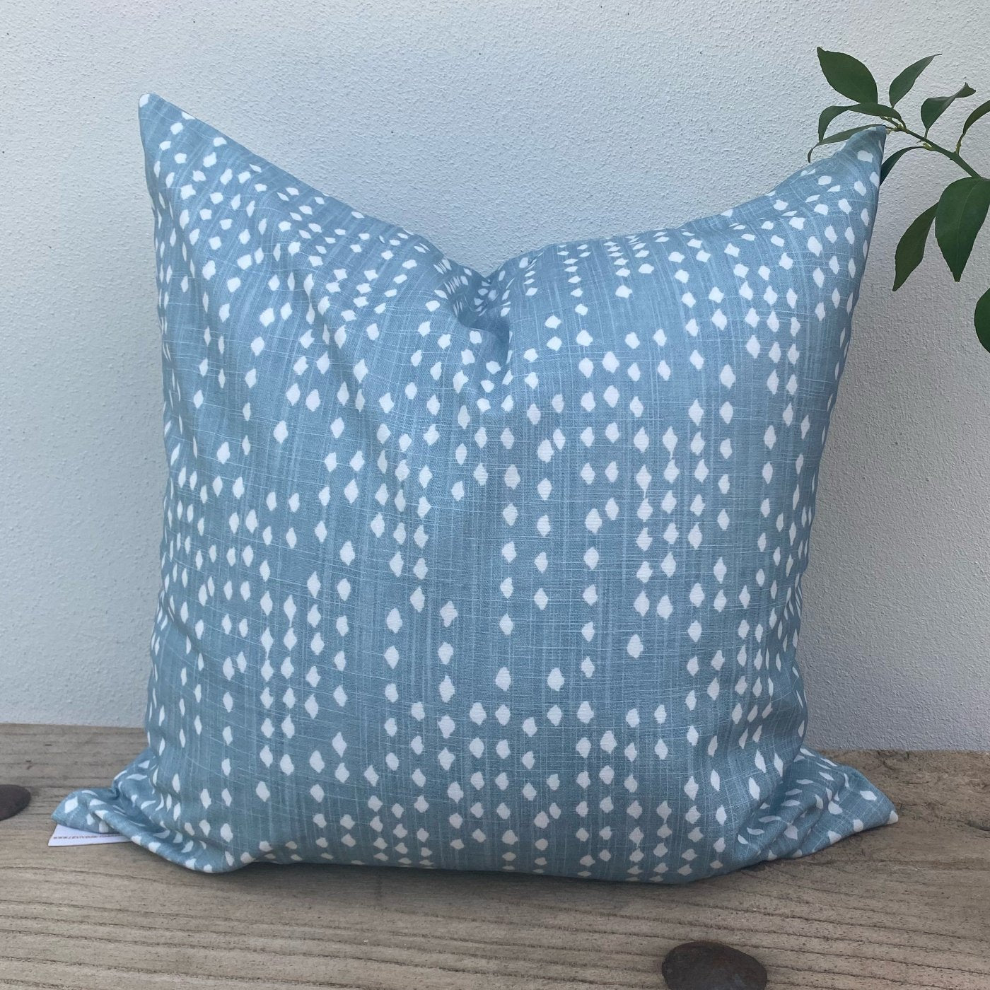 Light Blue Geometric Patterned Cushion