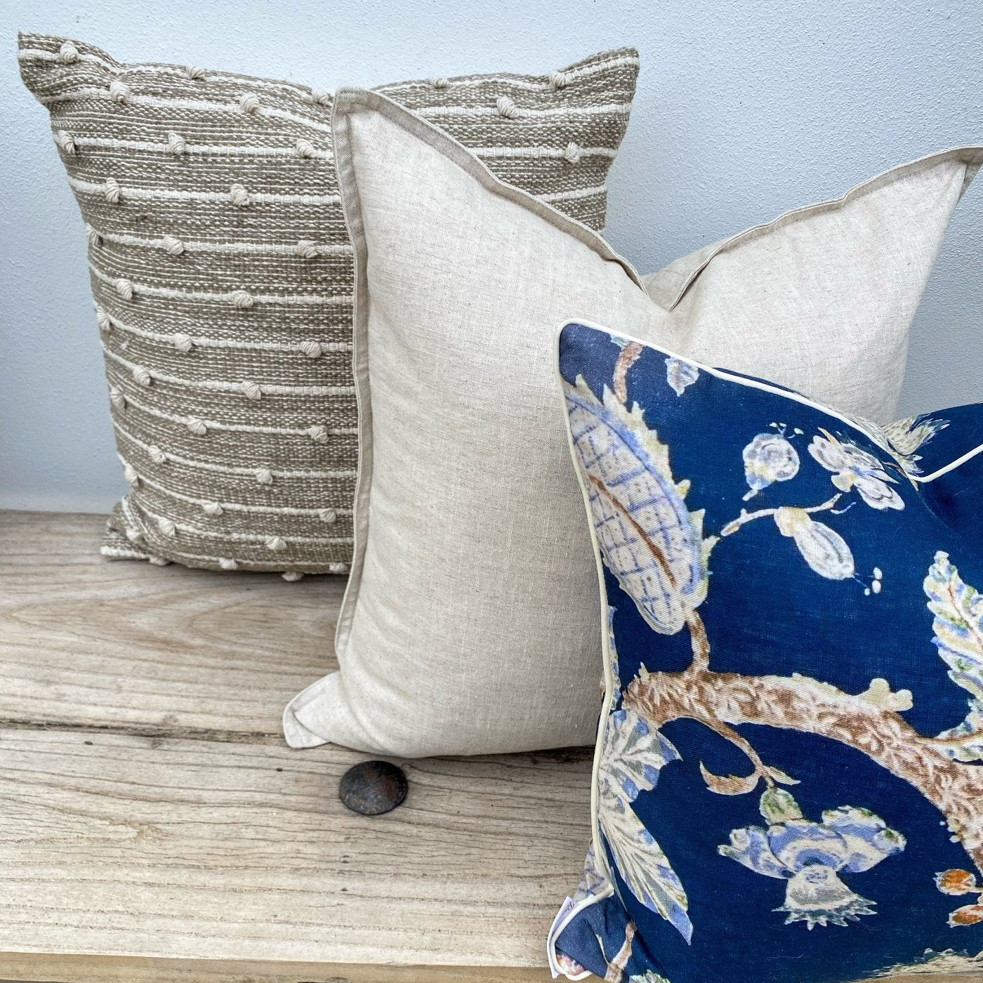 Blue Green Coastal Cushion Set of 3