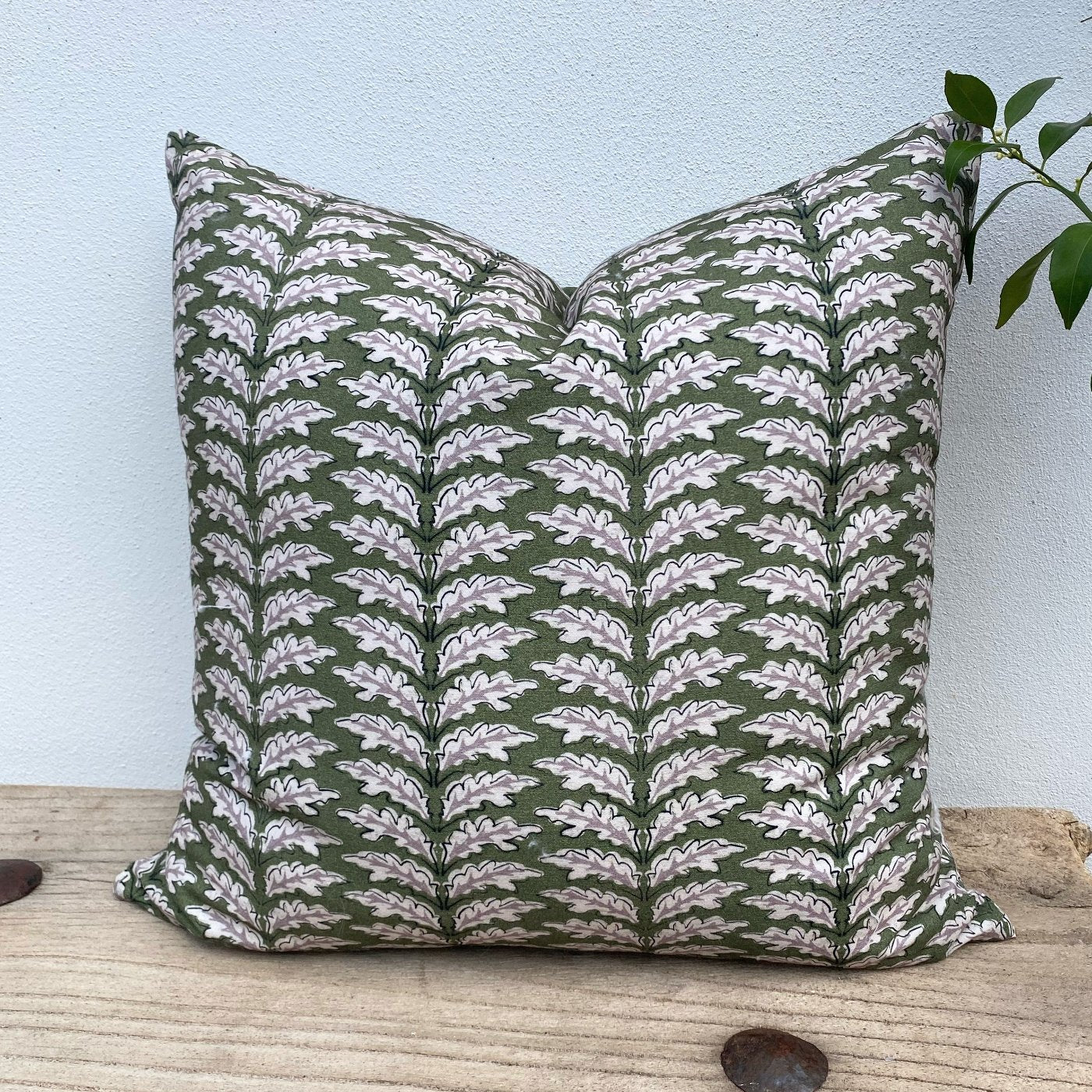 Forest Green Floral Cushion 