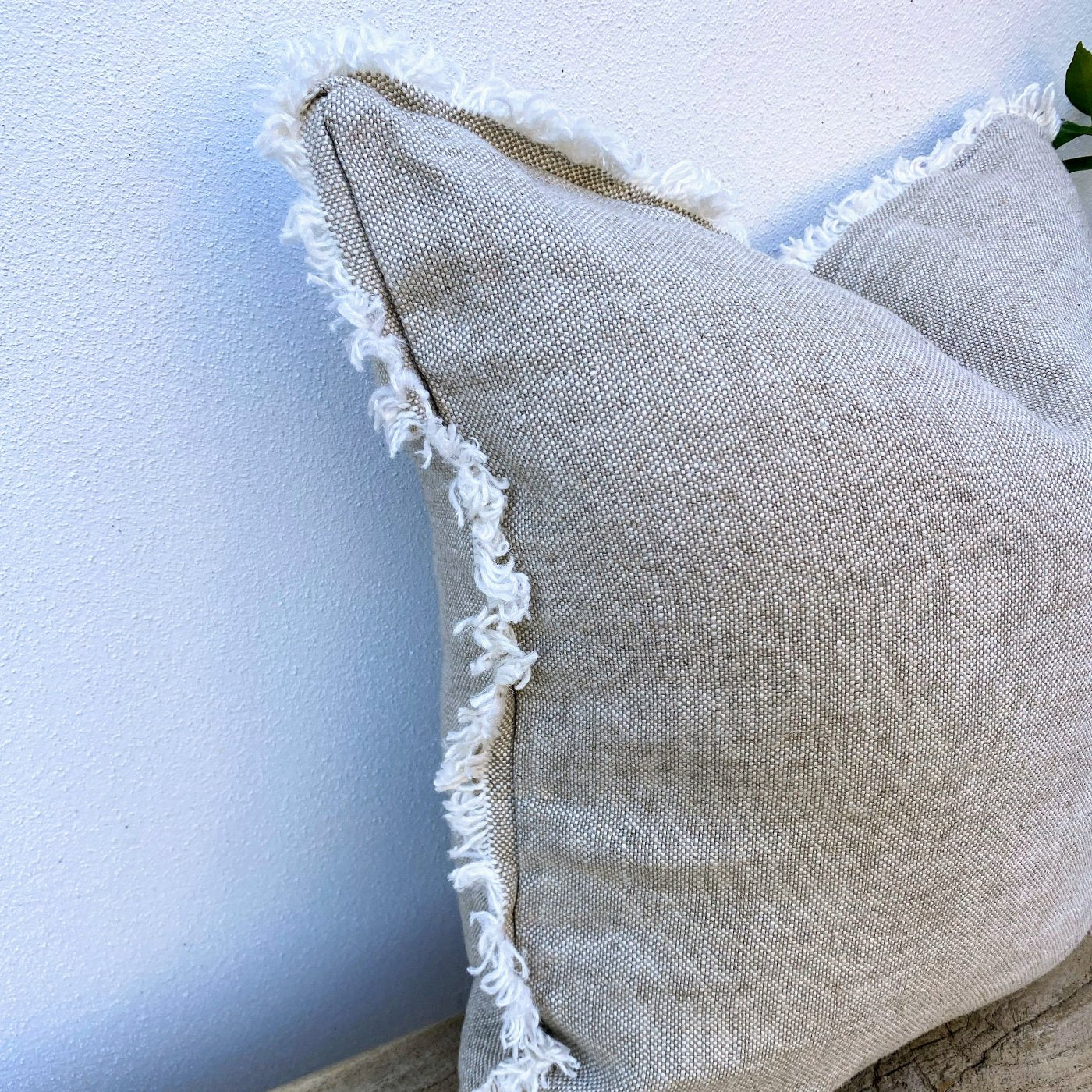 Boho Natural Fringed Tassel French Linen Cushions