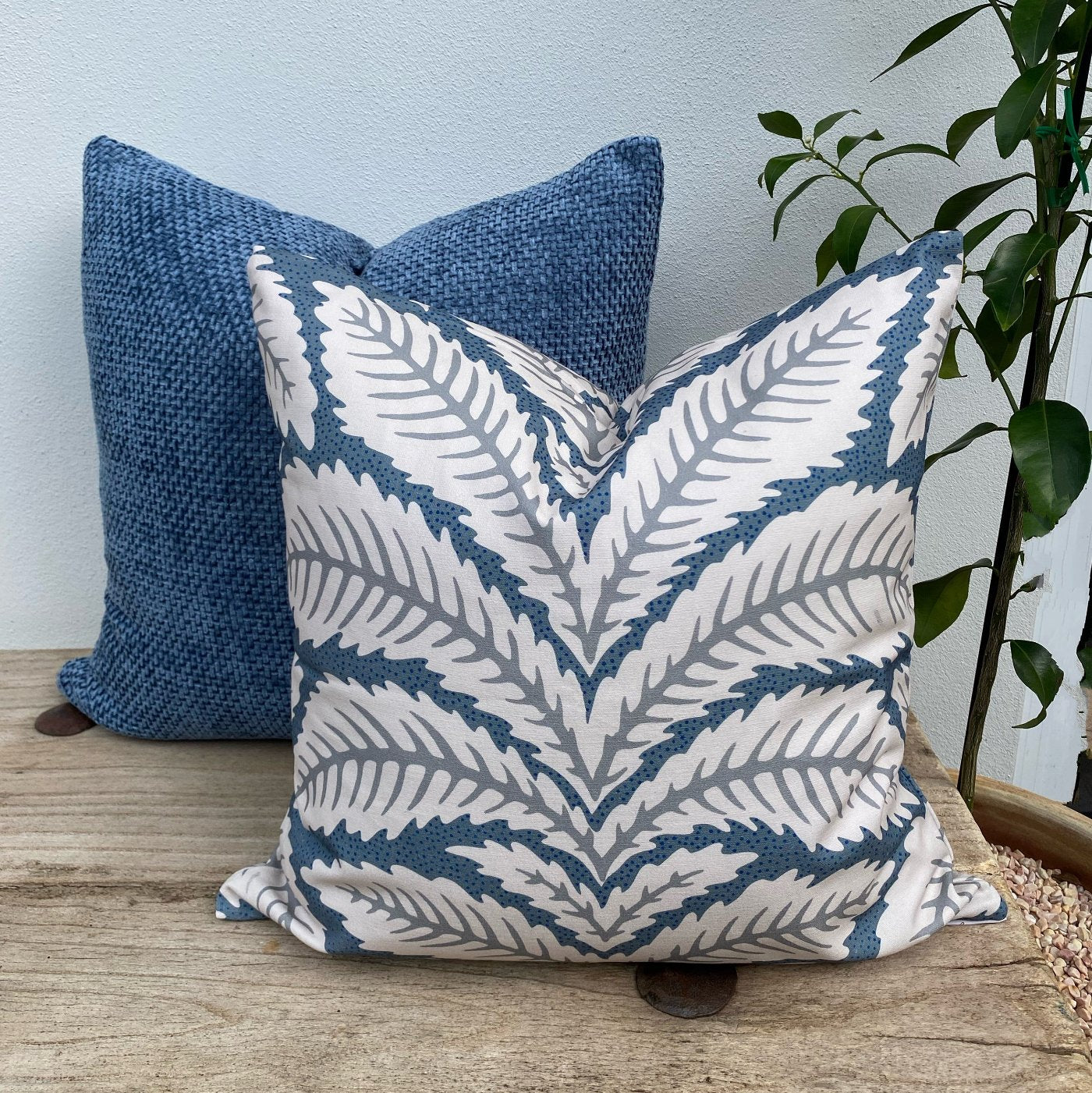 Set of 2 Blue Coastal Cushions