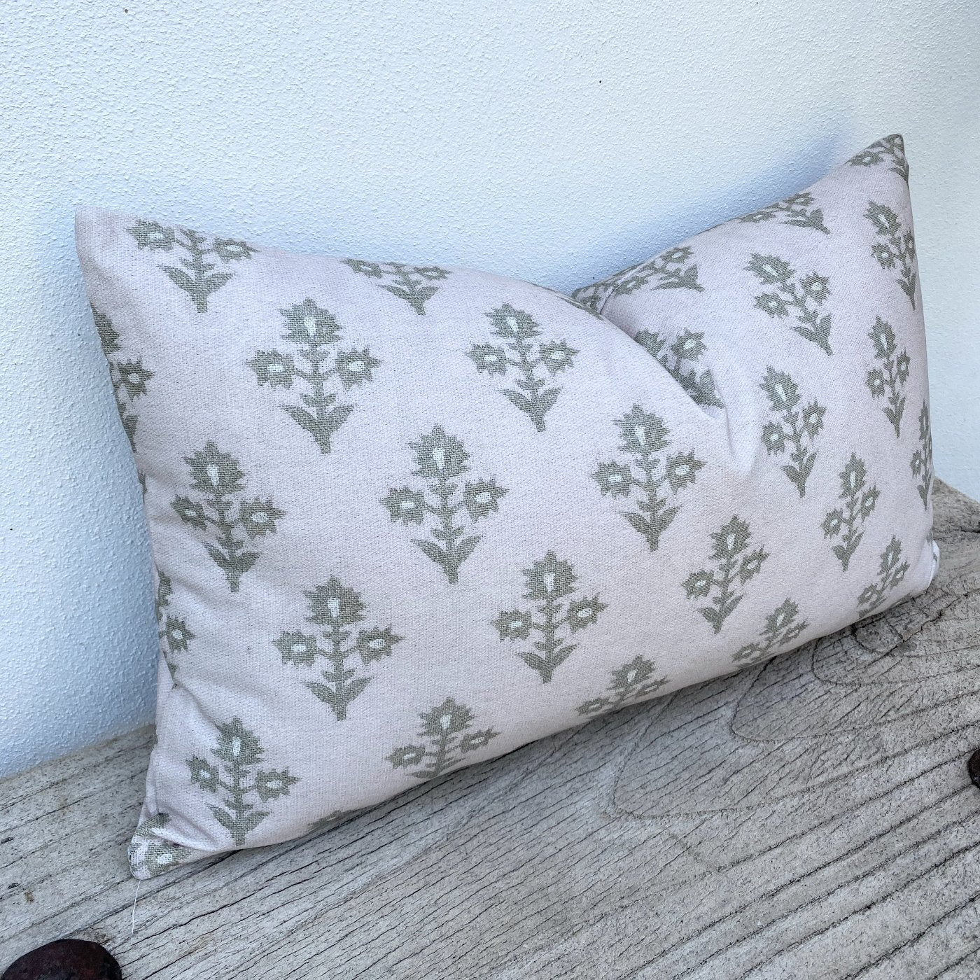 30x50 Beige Green Floral Cushion