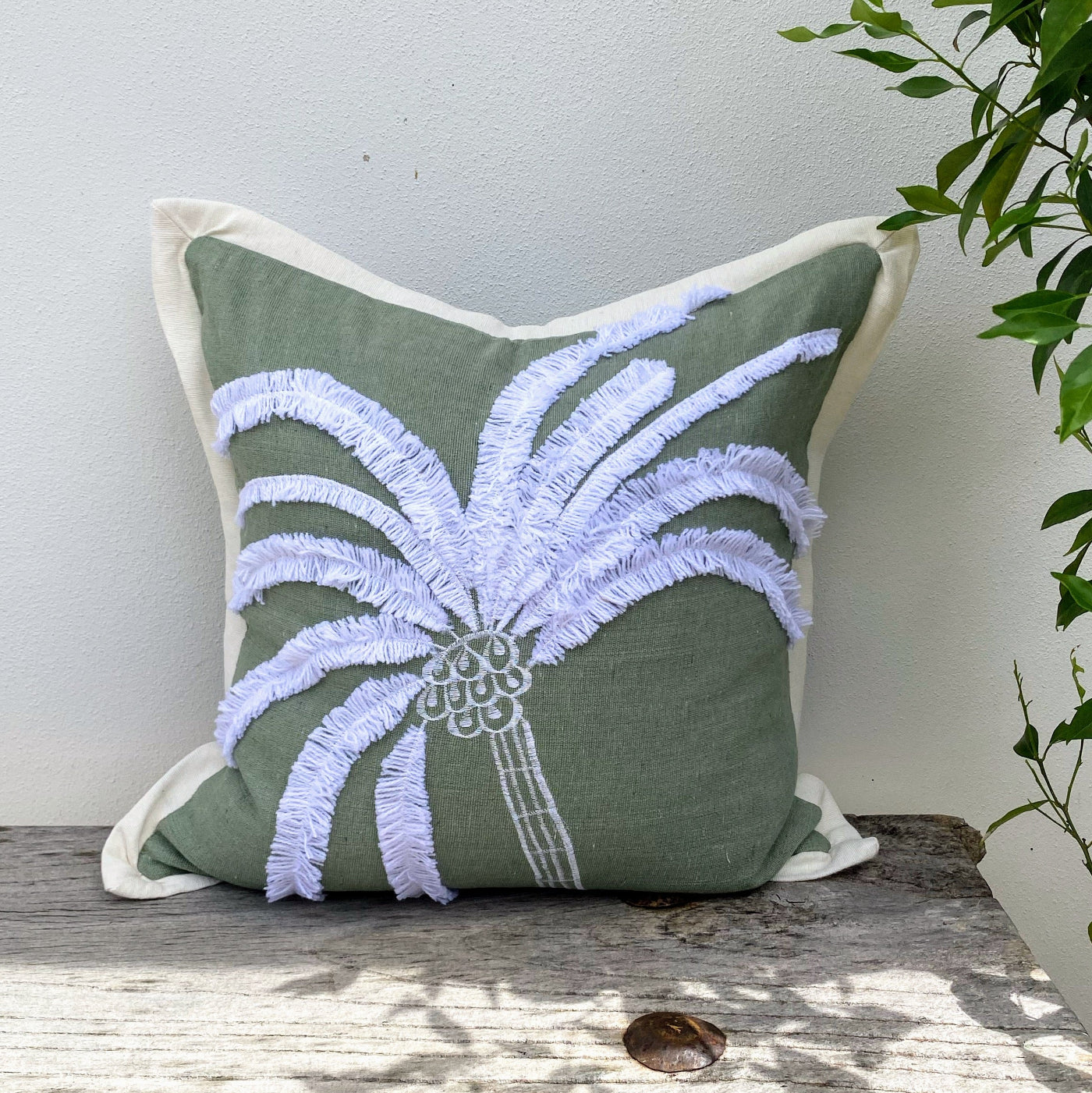 45cm Cushion Covers​ with Elegant Palm Tree Design