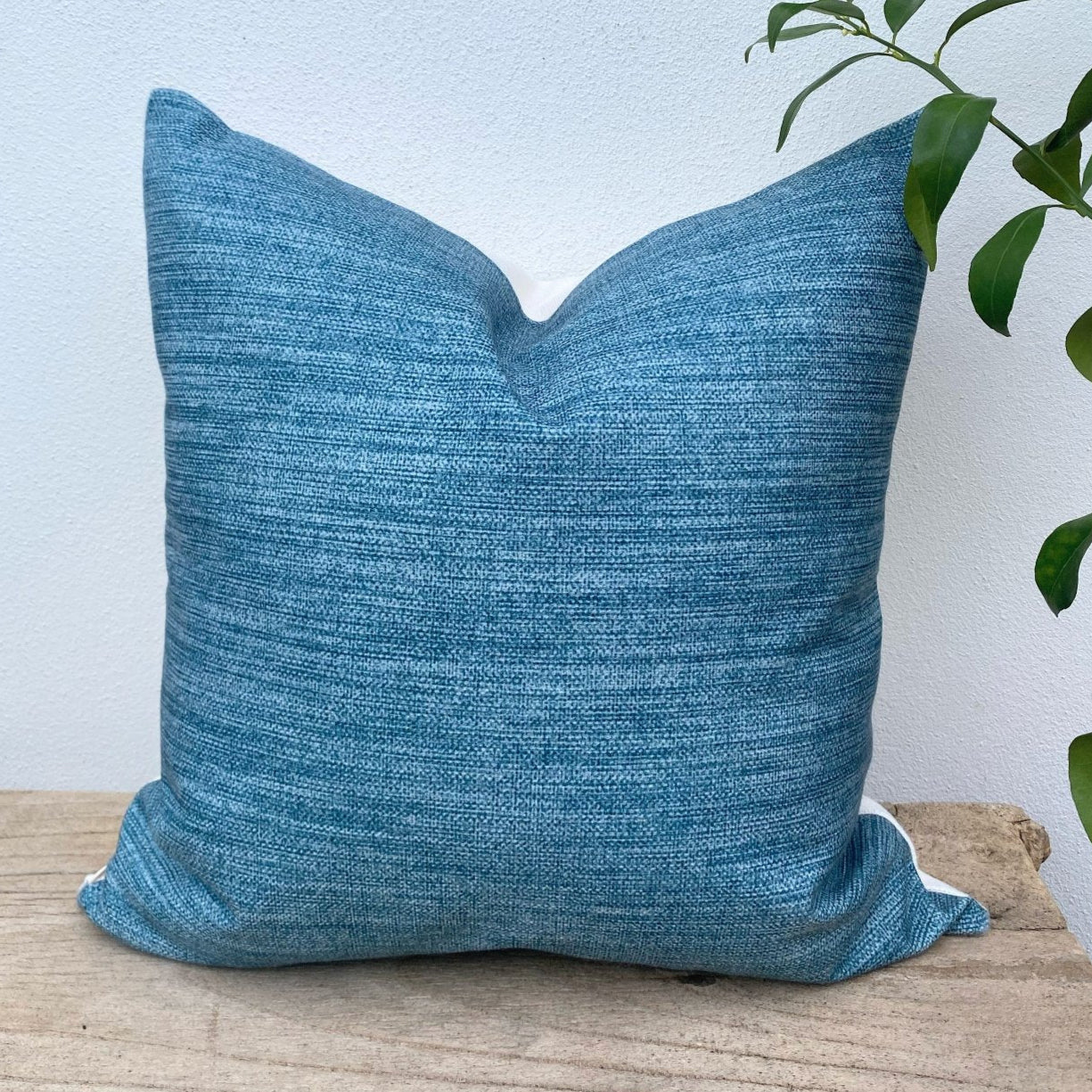 45cm Textured Teal Cotton Cushion