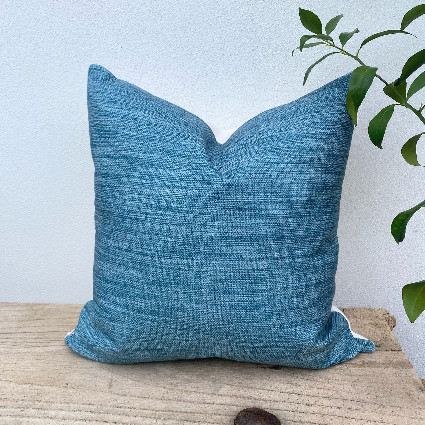 45cm Textured Teal Cotton Cushion