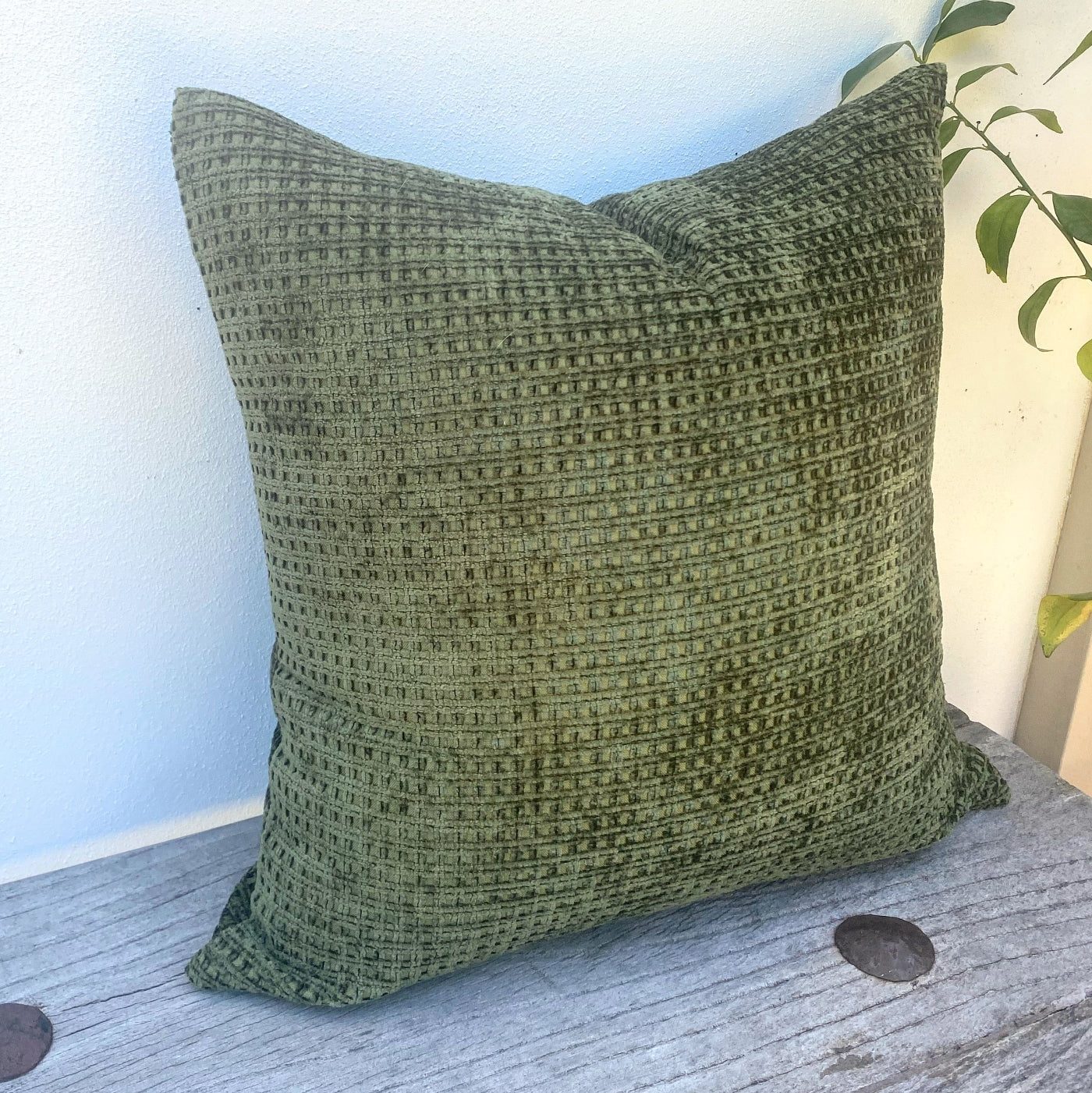 50x50cm Velvet Green Olive Cushion