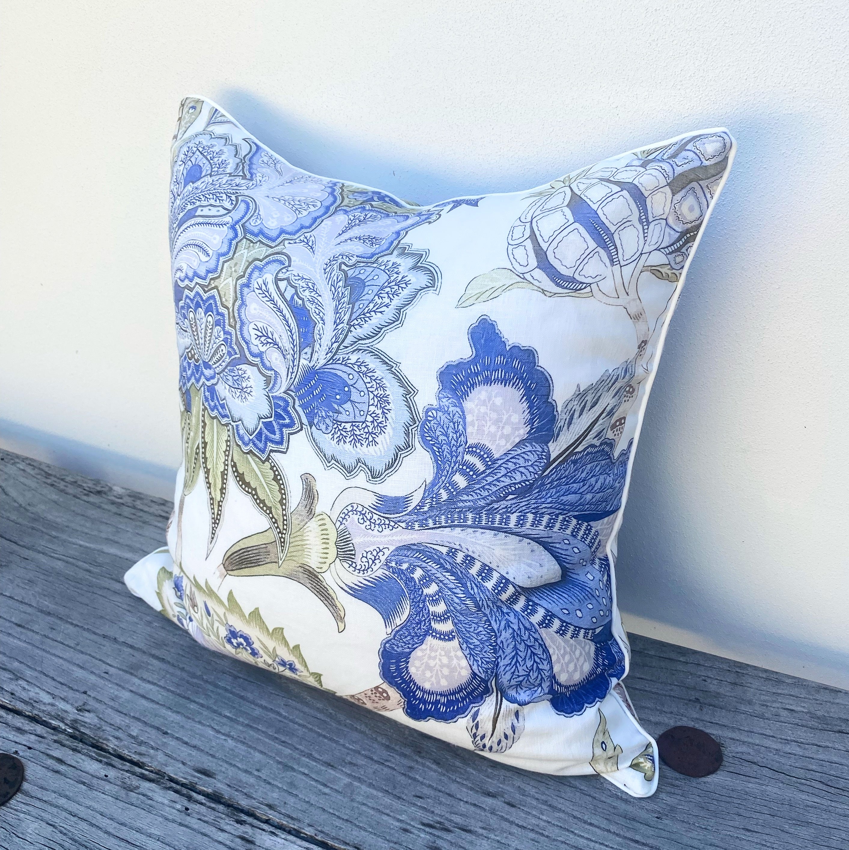 Coastal Blue White and Green Cushion Covers