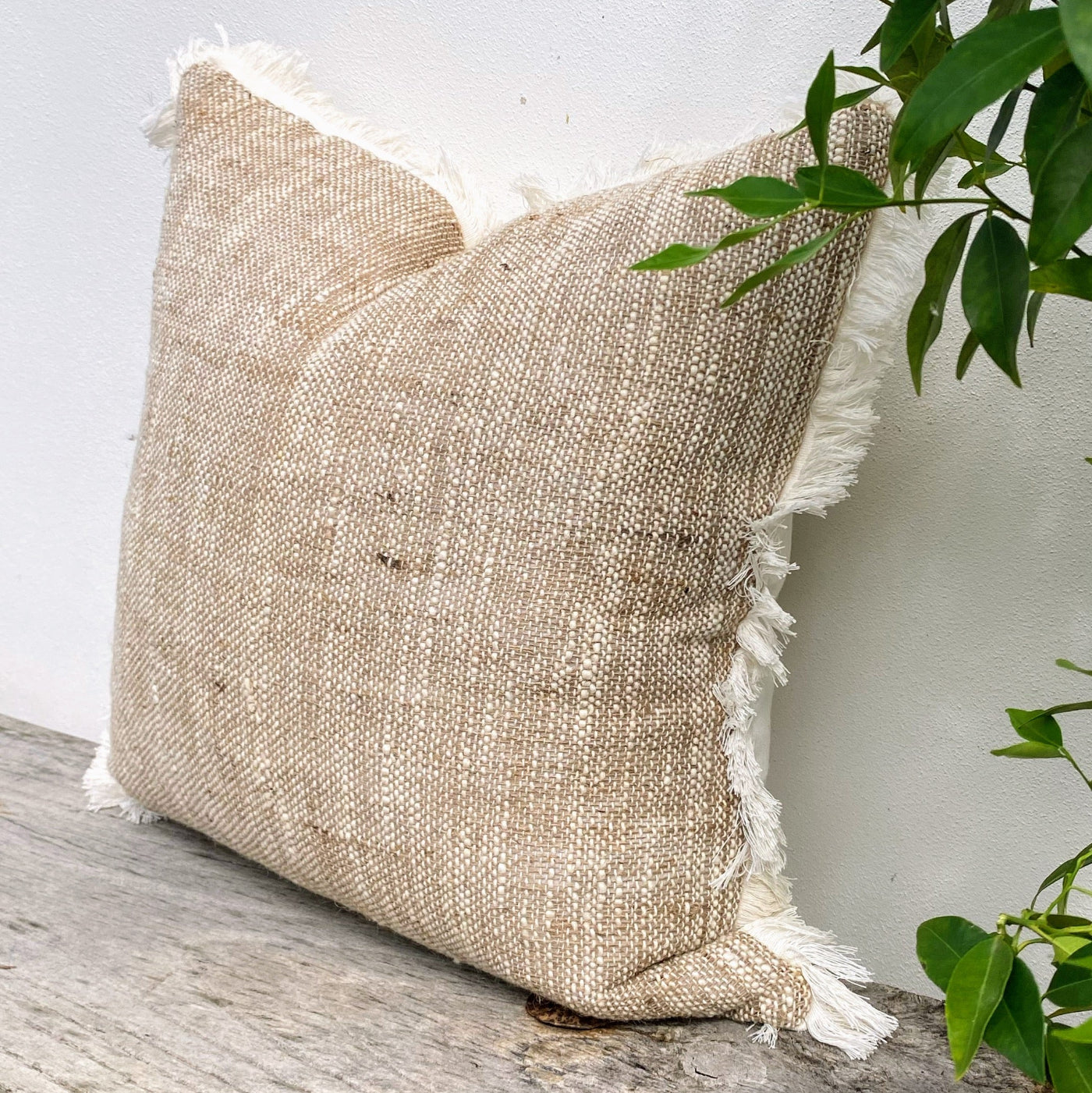 Beautiful Cushion With Delicate Fringed Edge For a Coastal Vibe