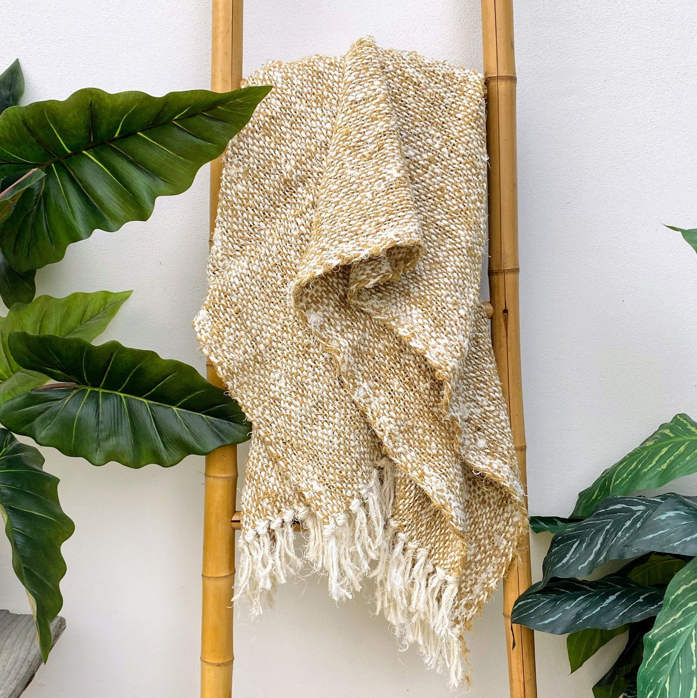 Best Quality Recycled Linen Olive Throw Blanket​