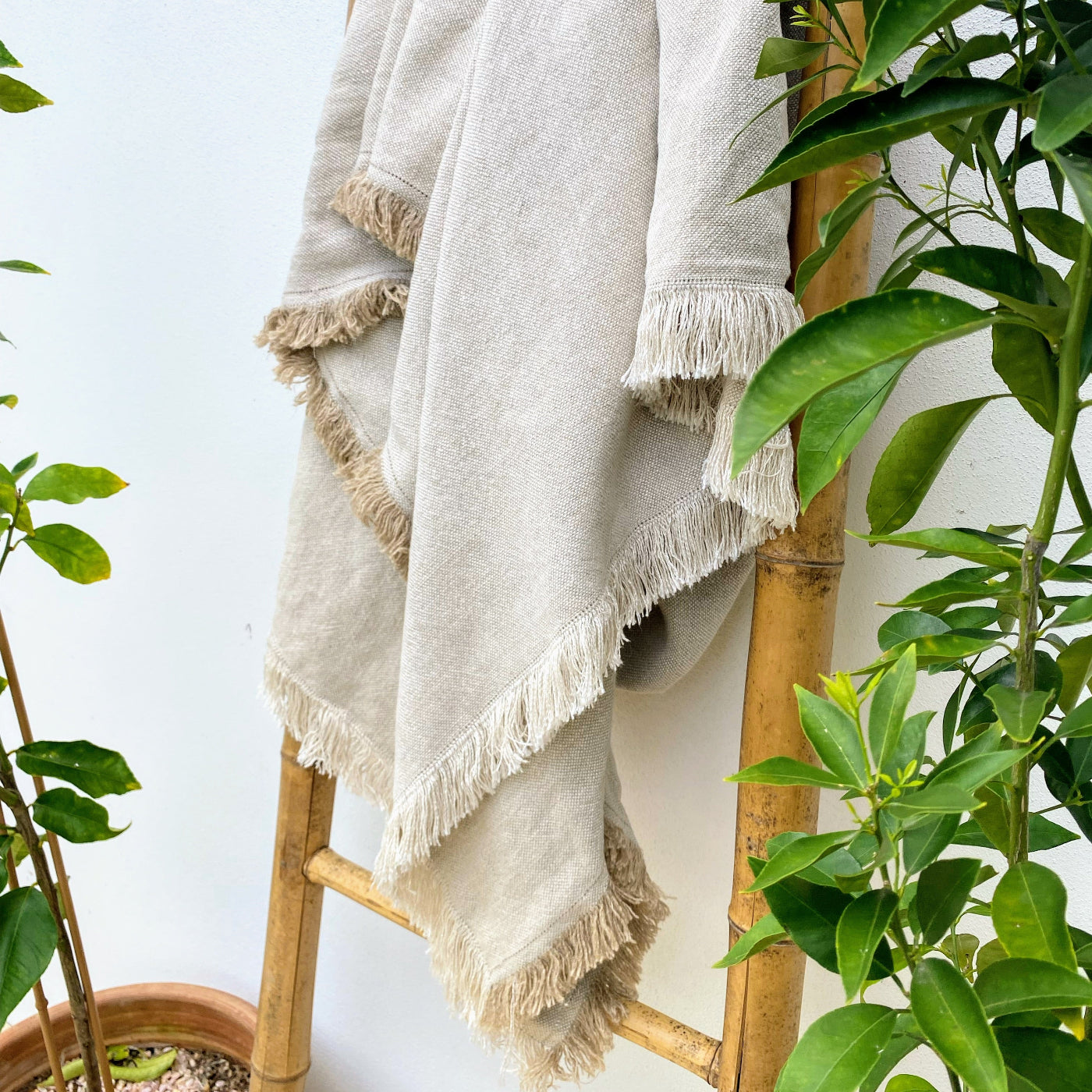 Luxury Heavy Weight French Linen Throw Blanket