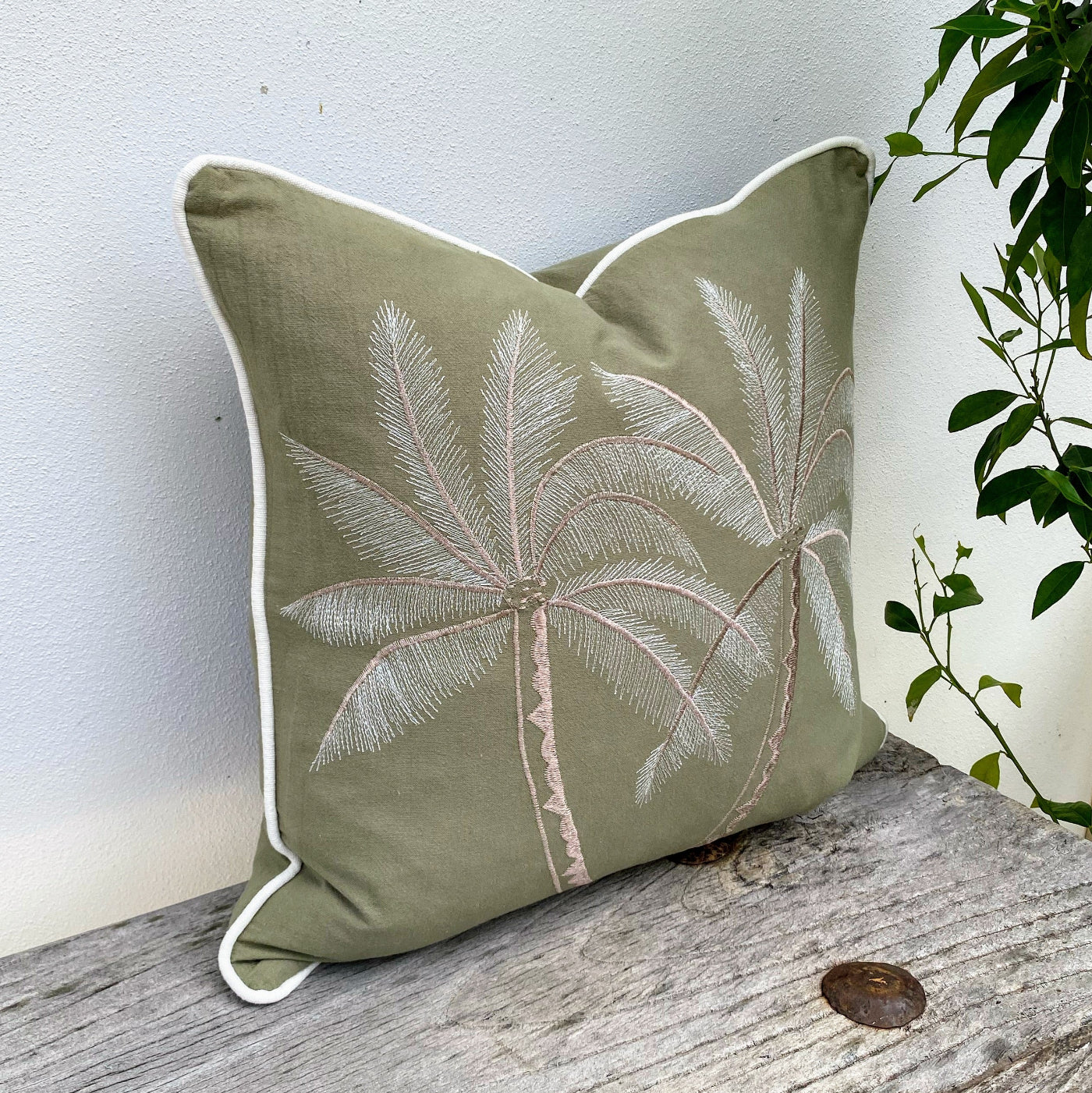 Palm Cushion Cover at Revived Artisan Eco Home Decor