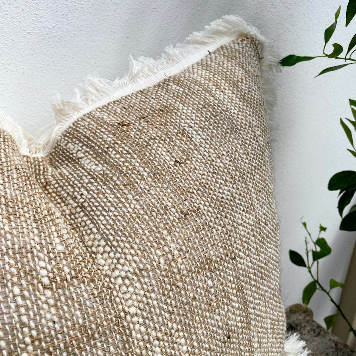 Premium Material Cushion Cover with Fringed Edge