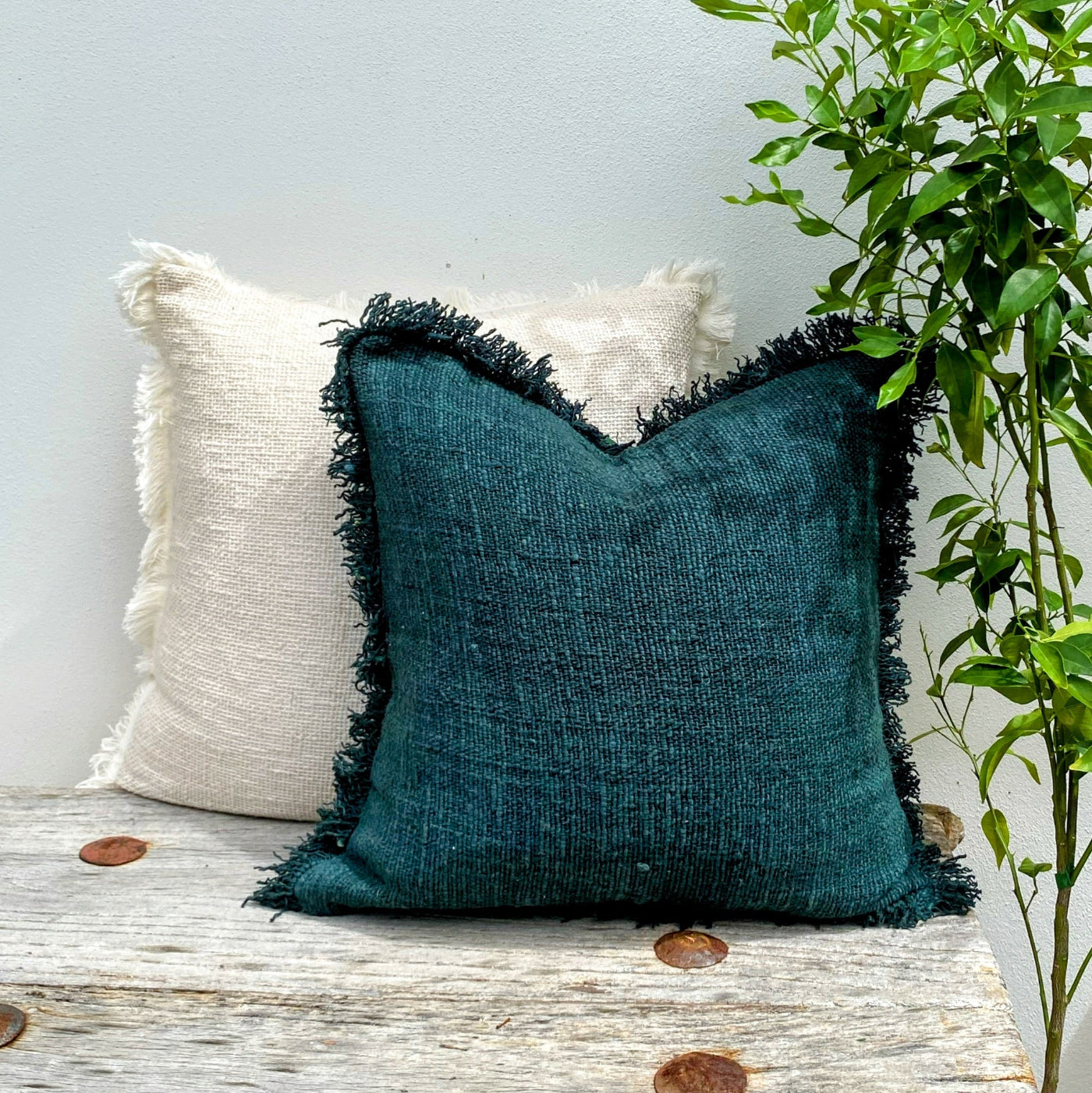 Set of 2 Coastal-Style Cushion Covers for a Beach Vibe