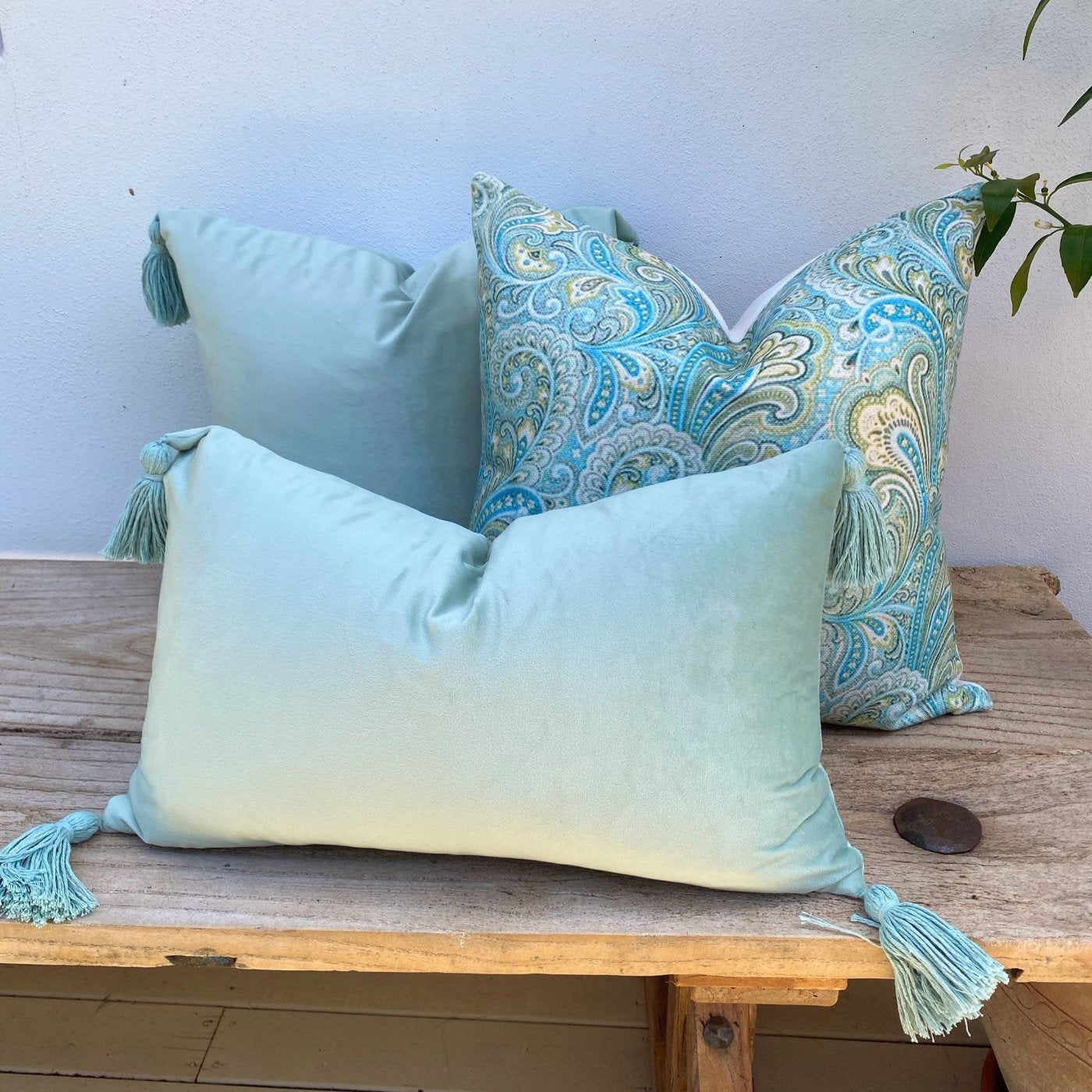 Set of 3 Mint Cushions