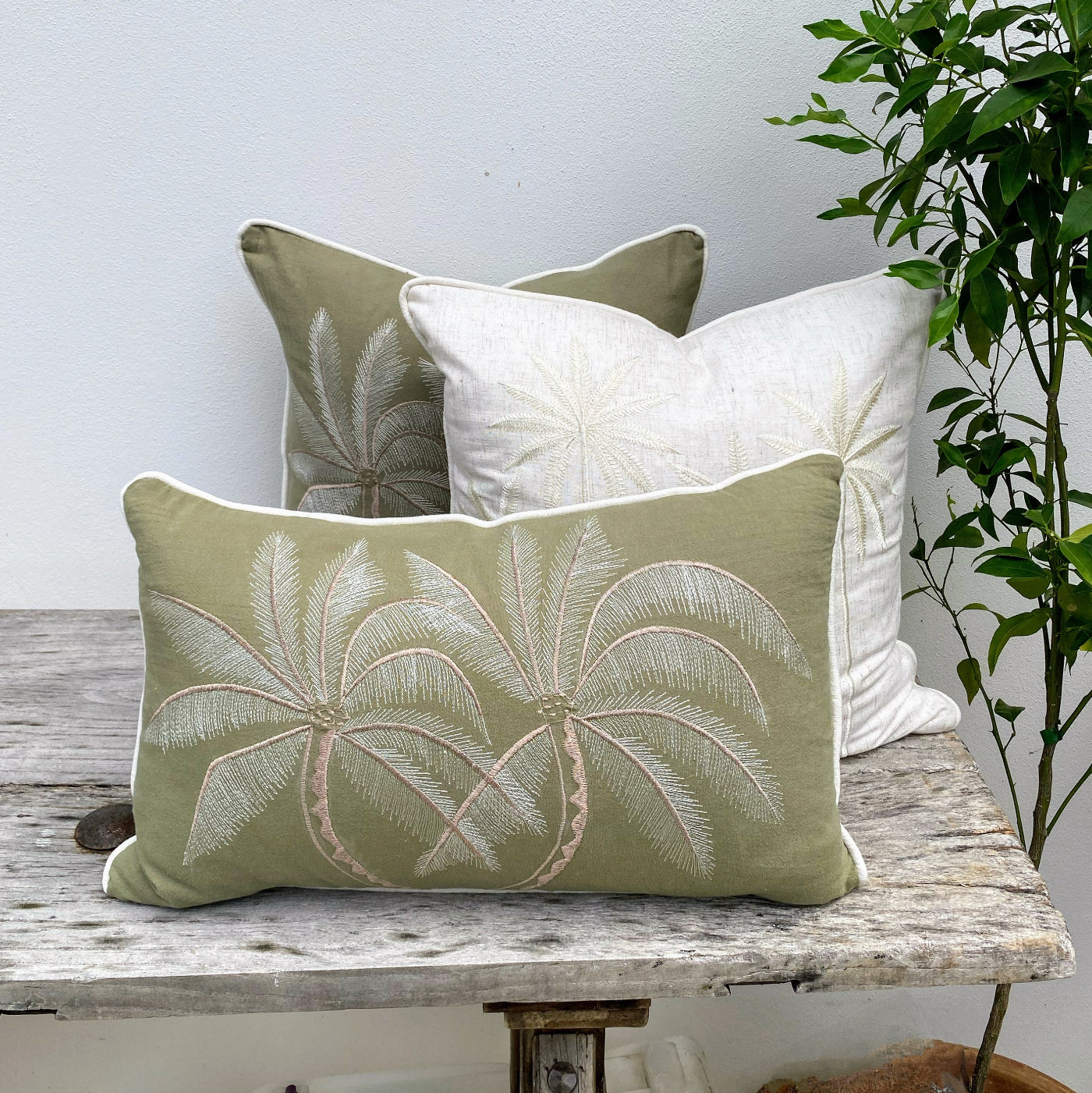 Set of Three Coastal Cushion Covers Set at Affordable Price