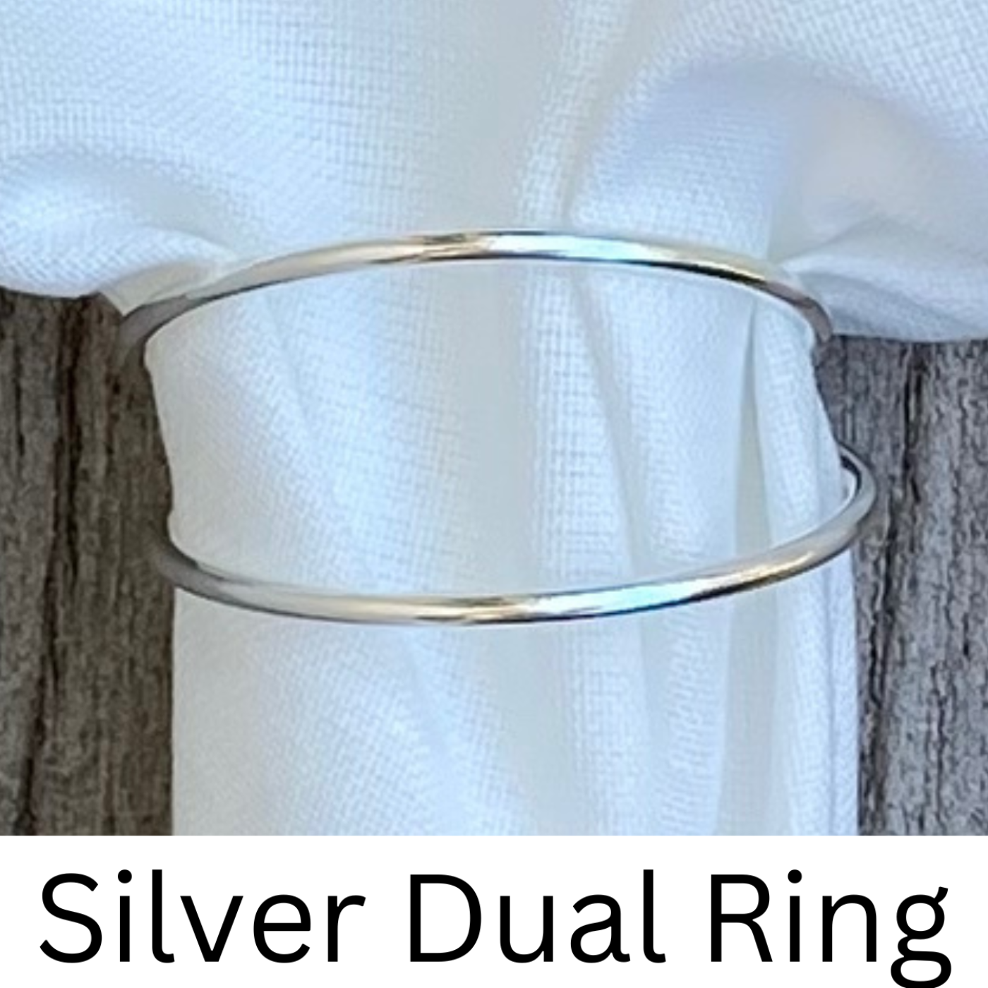 Silver Dual Napkin Holder Ring