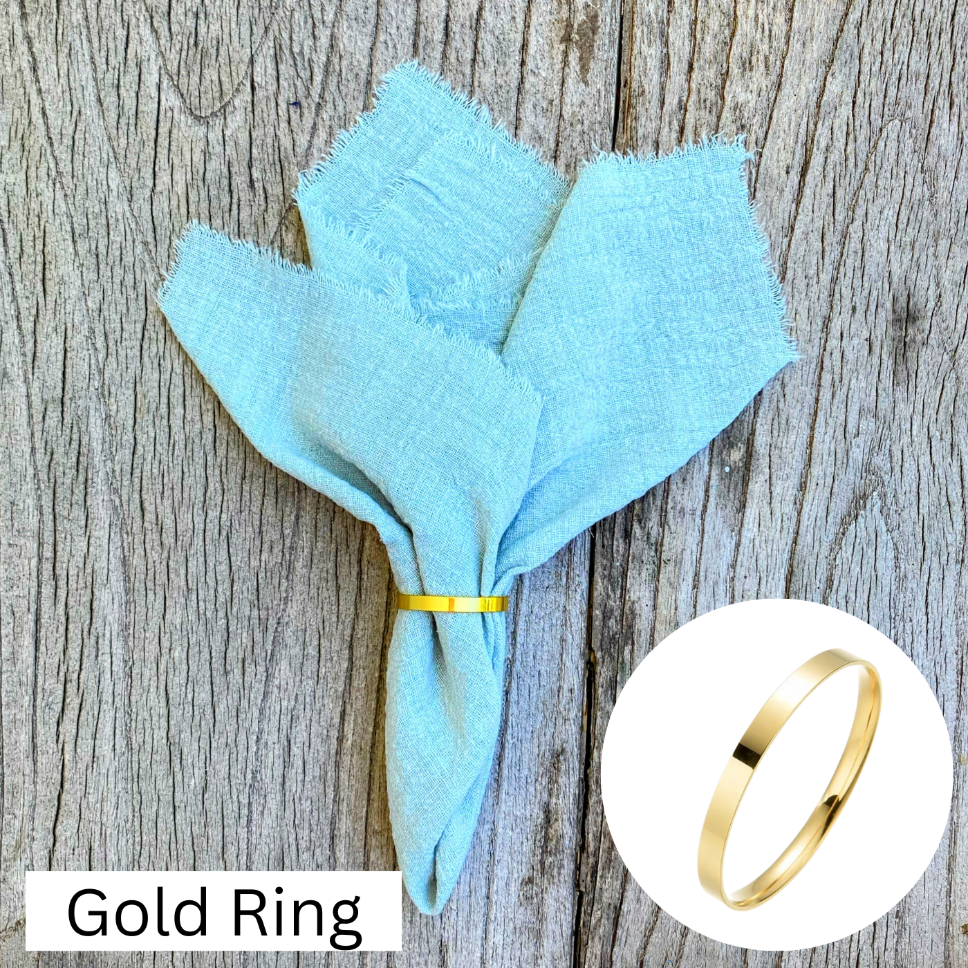 Simple Design and Elegant Colour Napkin with Holder Ring